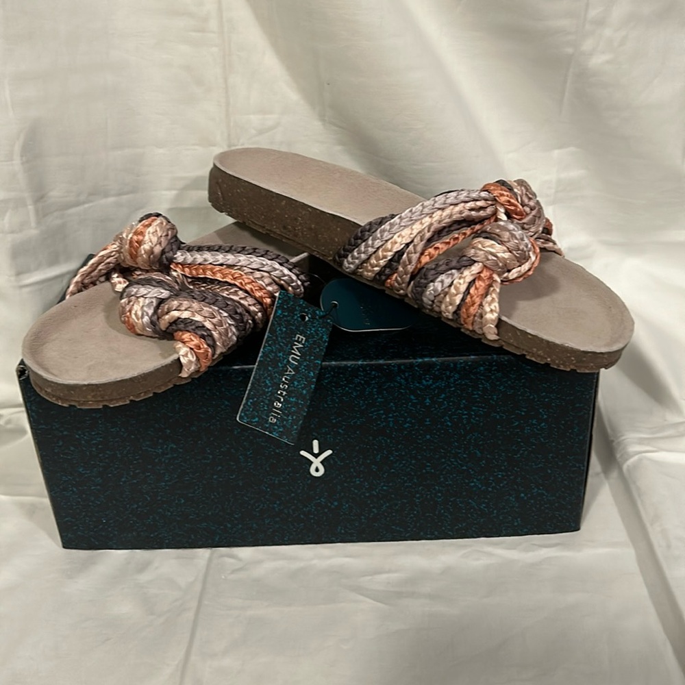 EMU Australia Zebedee (W12880) Slide On Sandals Neutral Multi Size 11 NIB